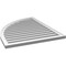 Ekena Millwork Quarter Round Top Left Surface Mount PVC Gable Vent w/ 2"W x 1-1/2"P Brickmould Frame, 32"W x 40"H GVPQL32X4002SF - alternate 4